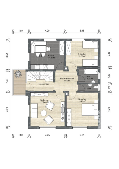 Grundriss Obergeschoss