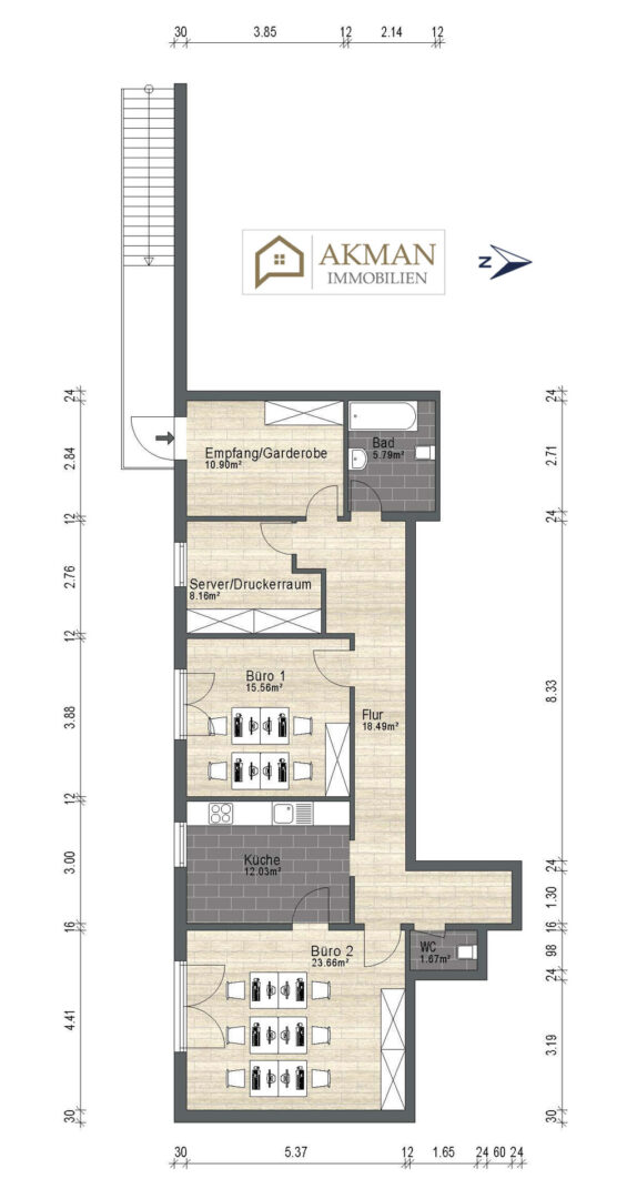 Grundriss Büro