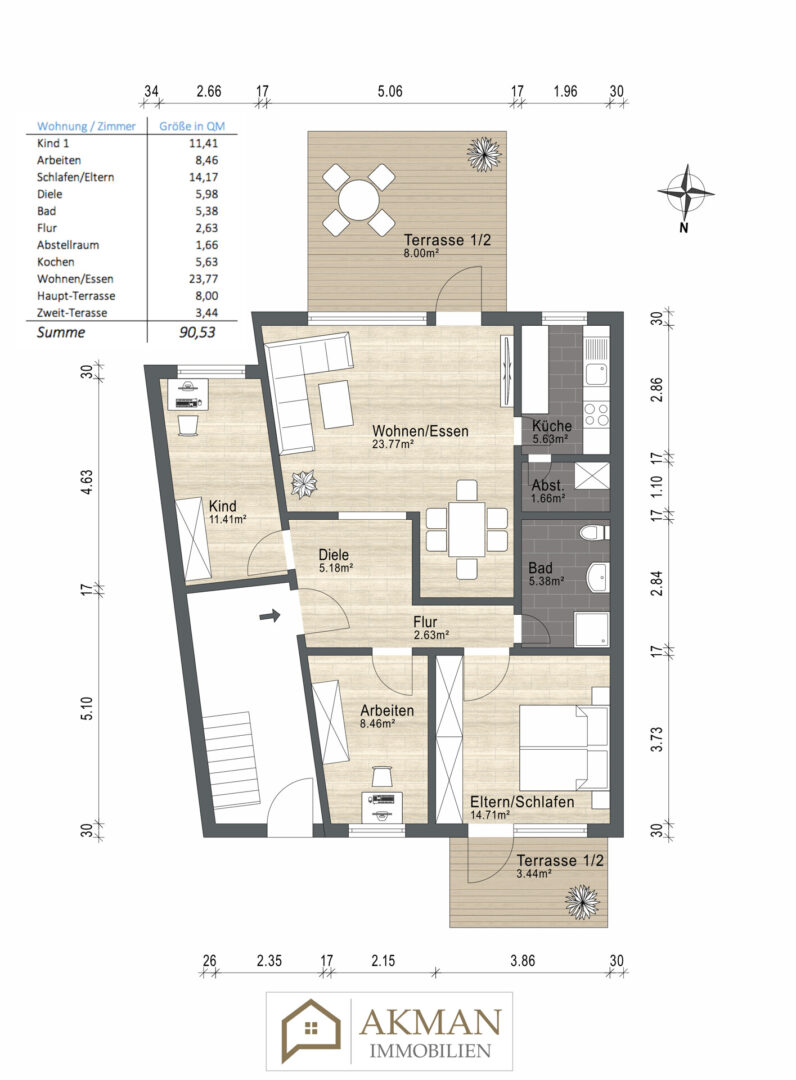 Grundriss Wohnung